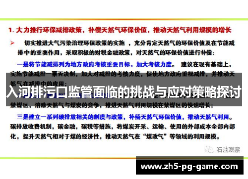 入河排污口监管面临的挑战与应对策略探讨